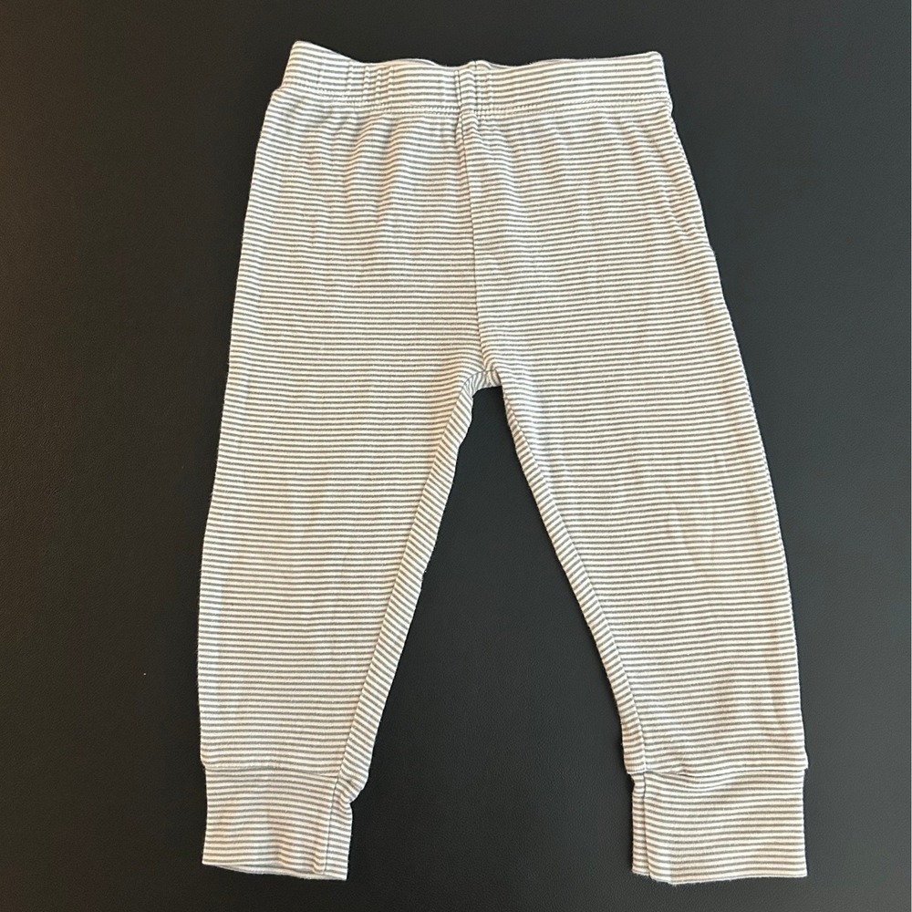 Wonder Nation Baby Leggings Grey White Striped Pants 18M Cotton Blend 1548